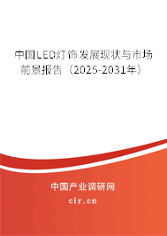 中國LED燈飾發(fā)展現(xiàn)狀與市場前景報告（2025-2031年）