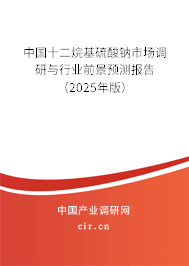 中國十二烷基硫酸鈉市場調(diào)研與行業(yè)前景預(yù)測報告（2025年版）