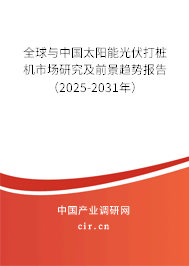 全球與中國(guó)太陽能光伏打樁機(jī)市場(chǎng)研究及前景趨勢(shì)報(bào)告（2025-2031年）