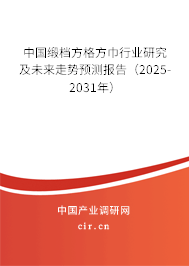 中國緞檔方格方巾行業(yè)研究及未來走勢預測報告（2025-2031年）
