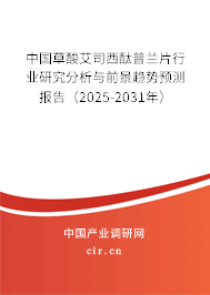 中國(guó)草酸艾司西酞普蘭片行業(yè)研究分析與前景趨勢(shì)預(yù)測(cè)報(bào)告（2024-2030年）