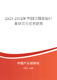 2025-2031年中國沉箱基礎行業(yè)研究與前景趨勢