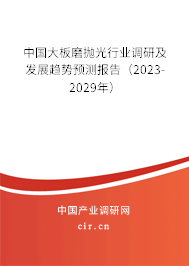 中國(guó)大板磨拋光行業(yè)調(diào)研及發(fā)展趨勢(shì)預(yù)測(cè)報(bào)告（2023-2029年）