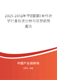2025-2031年中國國際合作辦學(xué)行業(yè)現(xiàn)狀分析與前景趨勢報(bào)告 2025-2031年中國國際合作辦學(xué)行業(yè)現(xiàn)狀分析與前景趨勢報(bào)告