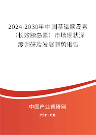 2024-2030年中國基礎(chǔ)胰島素（長效胰島素）市場現(xiàn)狀深度調(diào)研及發(fā)展趨勢報(bào)告