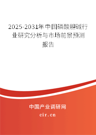 2025-2031年中國磷酸膽堿行業(yè)研究分析與市場前景預(yù)測報(bào)告