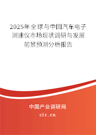 2025年全球與中國汽車電子測速儀市場現(xiàn)狀調研與發(fā)展前景預測分析報告