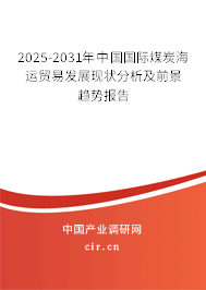 2025-2031年中國國際煤炭海運貿(mào)易發(fā)展現(xiàn)狀分析及前景趨勢報告