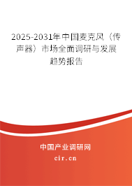 2025-2031年中國麥克風(fēng)（傳聲器）市場全面調(diào)研與發(fā)展趨勢報告
