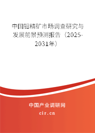 中國鉬精礦市場調(diào)查研究與發(fā)展前景預(yù)測報告（2025-2031年）