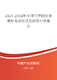 2025-2031年全球與中國(guó)全麥面粉發(fā)展現(xiàn)狀及趨勢(shì)分析報(bào)告