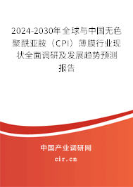 2024-2030年全球與中國(guó)無(wú)色聚酰亞胺（CPI）薄膜行業(yè)現(xiàn)狀全面調(diào)研及發(fā)展趨勢(shì)預(yù)測(cè)報(bào)告