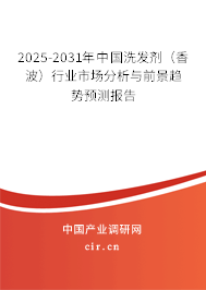 2025-2031年中國(guó)洗發(fā)劑（香波）行業(yè)市場(chǎng)分析與前景趨勢(shì)預(yù)測(cè)報(bào)告