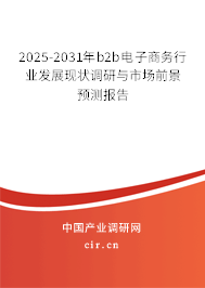 2025-2031年b2b電子商務(wù)行業(yè)發(fā)展現(xiàn)狀調(diào)研與市場(chǎng)前景預(yù)測(cè)報(bào)告 2025-2031年b2b電子商務(wù)行業(yè)發(fā)展現(xiàn)狀調(diào)研與市場(chǎng)前景預(yù)測(cè)報(bào)告