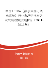 中國TETRA（數(shù)字集群無線電系統(tǒng)）行業(yè)市場(chǎng)運(yùn)行態(tài)勢(shì)及發(fā)展趨勢(shì)預(yù)測(cè)報(bào)告（2011-2016年）