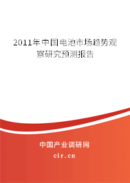 2011年中國(guó)電池市場(chǎng)趨勢(shì)觀察研究預(yù)測(cè)報(bào)告