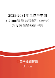 2025-2031年全球與中國3.5mm鍍銀音頻線行業(yè)研究及發(fā)展前景預測報告