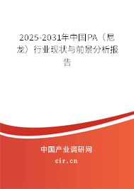 2025-2031年中國(guó)PA(尼龍)行業(yè)現(xiàn)狀與前景分析報(bào)告 2025-2031年中國(guó)PA(尼龍)行業(yè)現(xiàn)狀與前景分析報(bào)告