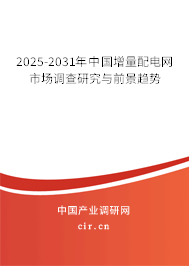 2025-2031年中國增量配電網(wǎng)市場調(diào)查研究與前景趨勢