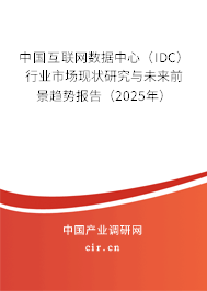 中國互聯(lián)網數(shù)據中心（IDC）行業(yè)市場現(xiàn)狀研究與未來前景趨勢報告（2025年）