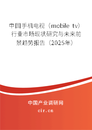 中國手機(jī)電視（mobile tv）行業(yè)市場現(xiàn)狀研究與未來前景趨勢報告（2025年）