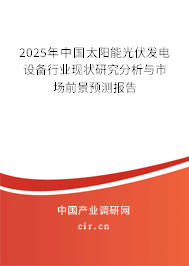 2025年中國太陽能光伏發(fā)電設(shè)備行業(yè)現(xiàn)狀研究分析與市場前景預(yù)測報告