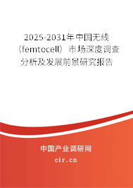 2025-2031年中國(guó)無(wú)線(femtocell)市場(chǎng)深度調(diào)查分析及發(fā)展前景研究報(bào)告 2025-2031年中國(guó)無(wú)線(femtocell)市場(chǎng)深度調(diào)查分析及發(fā)展前景研究報(bào)告