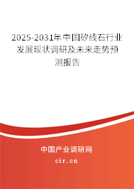 2025-2031年中國矽線石行業(yè)發(fā)展現(xiàn)狀調(diào)研及未來走勢(shì)預(yù)測(cè)報(bào)告