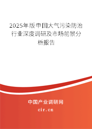 2025年版中國大氣污染防治行業(yè)深度調(diào)研及市場前景分析報告