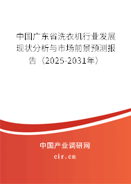 中國(guó)廣東省洗衣機(jī)行業(yè)發(fā)展現(xiàn)狀分析與市場(chǎng)前景預(yù)測(cè)報(bào)告（2025-2031年）