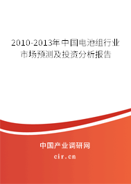 2010-2013年中國電池組行業(yè)市場預(yù)測及投資分析報(bào)告 2010-2013年中國電池組行業(yè)市場預(yù)測及投資分析報(bào)告