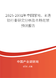 2025-2031年中國(guó)家電、it連鎖行業(yè)研究分析及市場(chǎng)前景預(yù)測(cè)報(bào)告