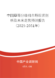 中國草莓分級機市場現(xiàn)狀剖析及未來走勢預測報告(2025-2031年) 中國草莓分級機市場現(xiàn)狀剖析及未來走勢預測報告(2025-2031年)