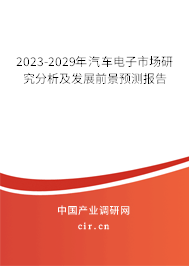 2023-2029年汽車電子市場(chǎng)研究分析及發(fā)展前景預(yù)測(cè)報(bào)告
