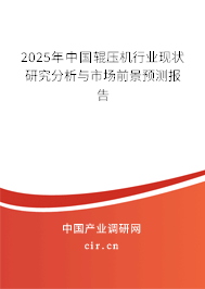 2025年中國輥壓機行業(yè)現(xiàn)狀研究分析與市場前景預測報告 2025年中國輥壓機行業(yè)現(xiàn)狀研究分析與市場前景預測報告