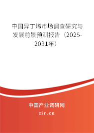 中國異丁烯市場調查研究與發(fā)展前景預測報告（2025-2031年）