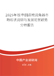 2025年版中國座椅調(diào)角器市場現(xiàn)狀調(diào)研與發(fā)展前景趨勢分析報告