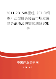 2011-2015年重組（CHO細(xì)胞）乙型肝炎疫苗市場發(fā)展趨勢戰(zhàn)略及供需預(yù)測研究報(bào)告