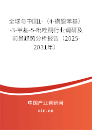 全球與中國1-（4-磺酸苯基）-3-甲基-5-吡唑酮行業(yè)調研及前景趨勢分析報告（2025-2031年）