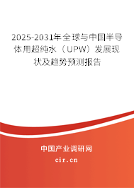 2025-2031年全球與中國半導(dǎo)體用超純水（UPW）發(fā)展現(xiàn)狀及趨勢預(yù)測報告