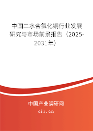 中國二水合氯化銅行業(yè)發(fā)展研究與市場前景報告（2025-2031年）
