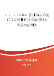 2025-2031年中國建筑裝飾用石開采行業(yè)現(xiàn)狀深度調(diào)研與發(fā)展趨勢預(yù)測