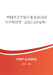 中國三正丁胺行業(yè)發(fā)展調(diào)研與市場前景(2025-2031年) 中國三正丁胺行業(yè)發(fā)展調(diào)研與市場前景(2025-2031年)