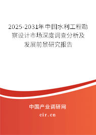 2025-2031年中國(guó)水利工程勘察設(shè)計(jì)市場(chǎng)深度調(diào)查分析及發(fā)展前景研究報(bào)告