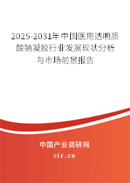 2025-2031年中國(guó)醫(yī)用透明質(zhì)酸鈉凝膠行業(yè)發(fā)展現(xiàn)狀分析與市場(chǎng)前景報(bào)告
