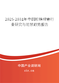 2025-2031年中國(guó)珍珠棉卷行業(yè)研究與前景趨勢(shì)報(bào)告