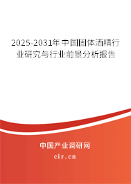 2025-2031年中國(guó)固體酒精行業(yè)研究與行業(yè)前景分析報(bào)告