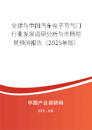 全球與中國汽車電子節(jié)氣門行業(yè)發(fā)展調研分析與市場前景預測報告（2025年版）