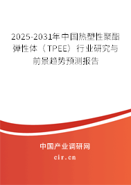 2025-2031年中國(guó)熱塑性聚酯彈性體(TPEE)行業(yè)研究與前景趨勢(shì)預(yù)測(cè)報(bào)告 2025-2031年中國(guó)熱塑性聚酯彈性體(TPEE)行業(yè)研究與前景趨勢(shì)預(yù)測(cè)報(bào)告