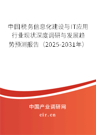 中國稅務(wù)信息化建設(shè)與IT應(yīng)用行業(yè)現(xiàn)狀深度調(diào)研與發(fā)展趨勢預(yù)測報告（2025-2031年）